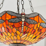 Tiffany Dragonfly Flame Medium Inverted 3lt pendant