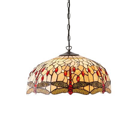 Tiffany Dragonfly Beige Large 3lt Pendant