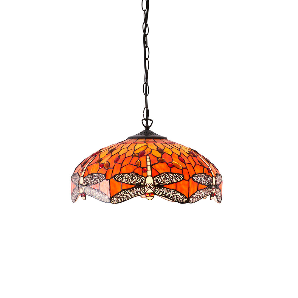 Tiffany Dragonfly Flame Medium 3lt Pendant