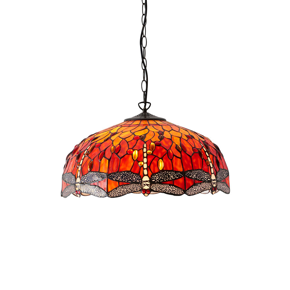 Tiffany Dragonfly Flame Large 3lt Pendant