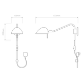 Astro Serge Plug-In Matt White Interior Reading Light