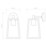 Astro Calvi Wall 215 Textured Black Outdoor Wall Light