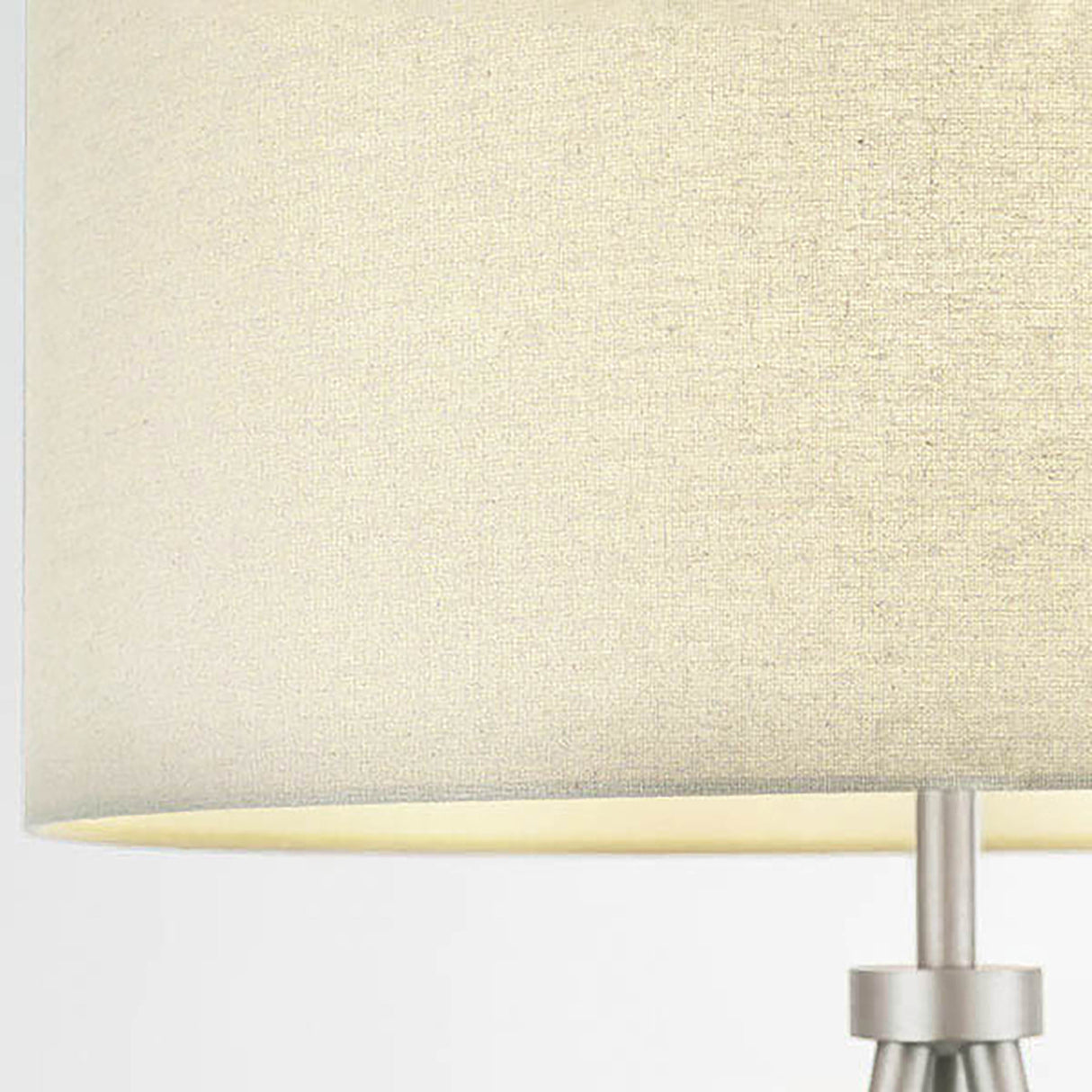 Endon Tri Floor Lamp Matt nickel plate & grey fabric