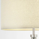 Endon Tri Floor Lamp Matt nickel plate & grey fabric