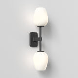 Astro Tacoma Twin Matt Black Bathroom Wall Light
