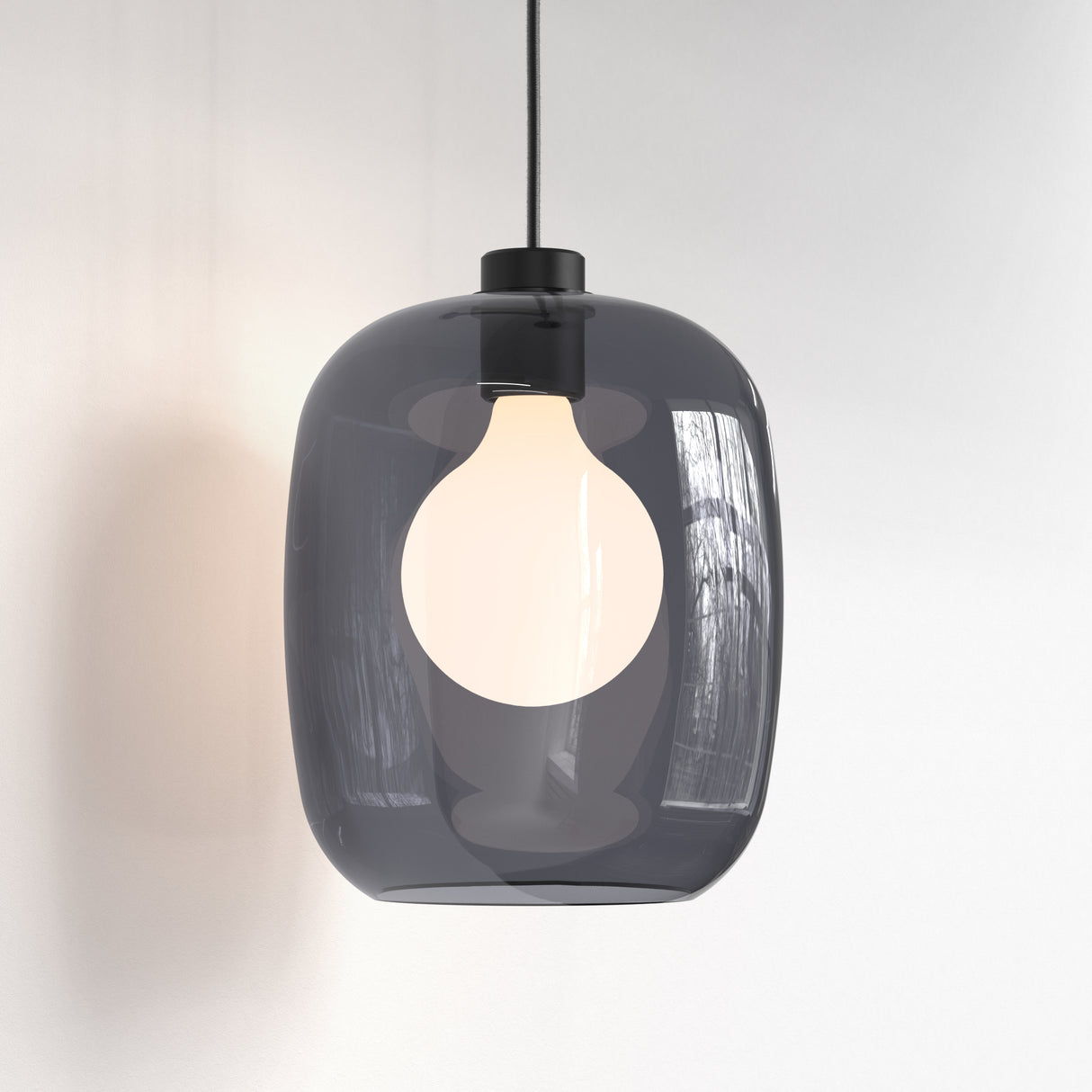 Astro Curve Glass 285 Dark Smoke Lampshade Shade