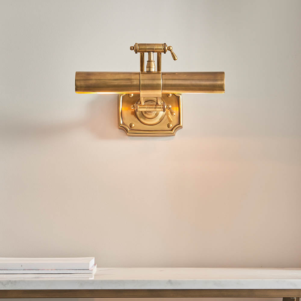 Interiors 1900 Winchester 14" Picture Light Solid Brass