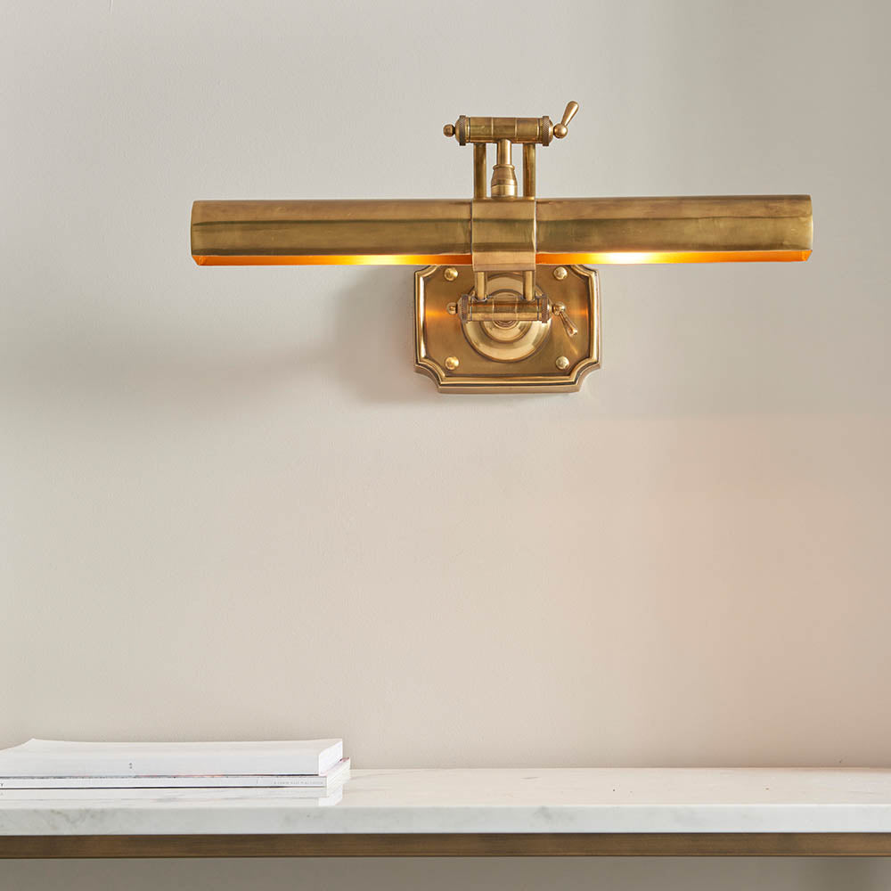 Interiors 1900 Winchester 20" Picture Light Solid Brass