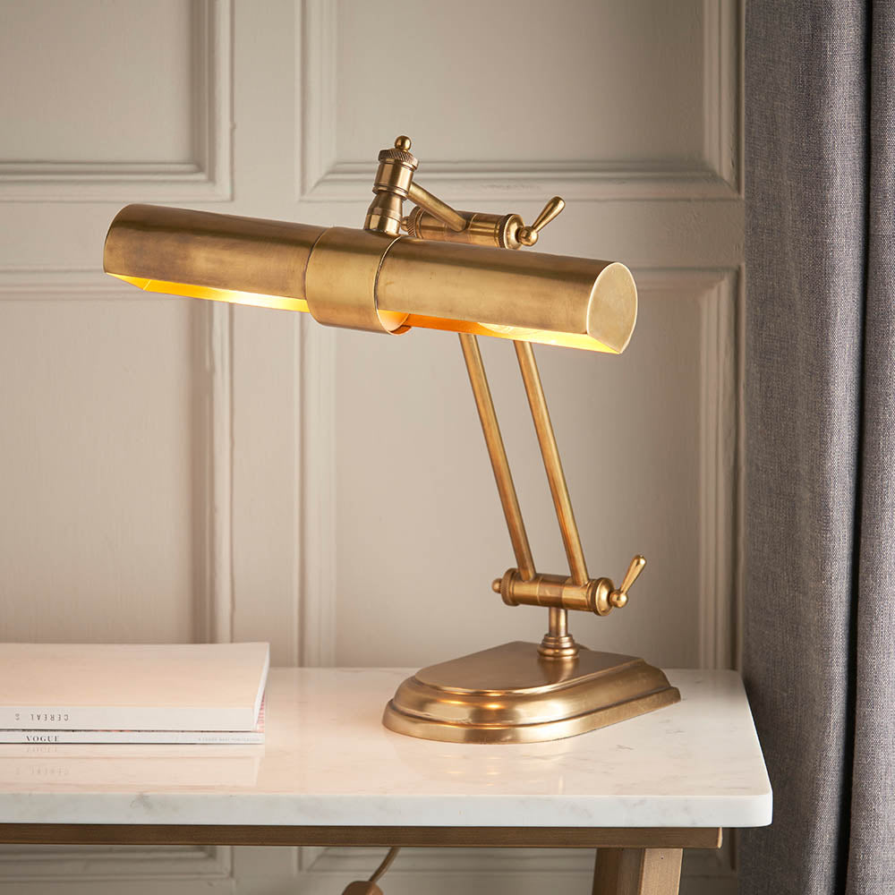 Interiors 1900 Winchester Bankers Desk Lamp Solid Brass
