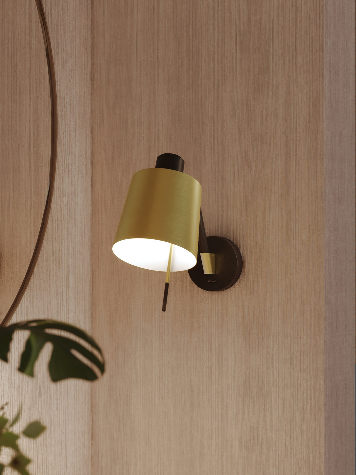 Astro Edward Wall Base Switched Matt Black Interior Wall Light