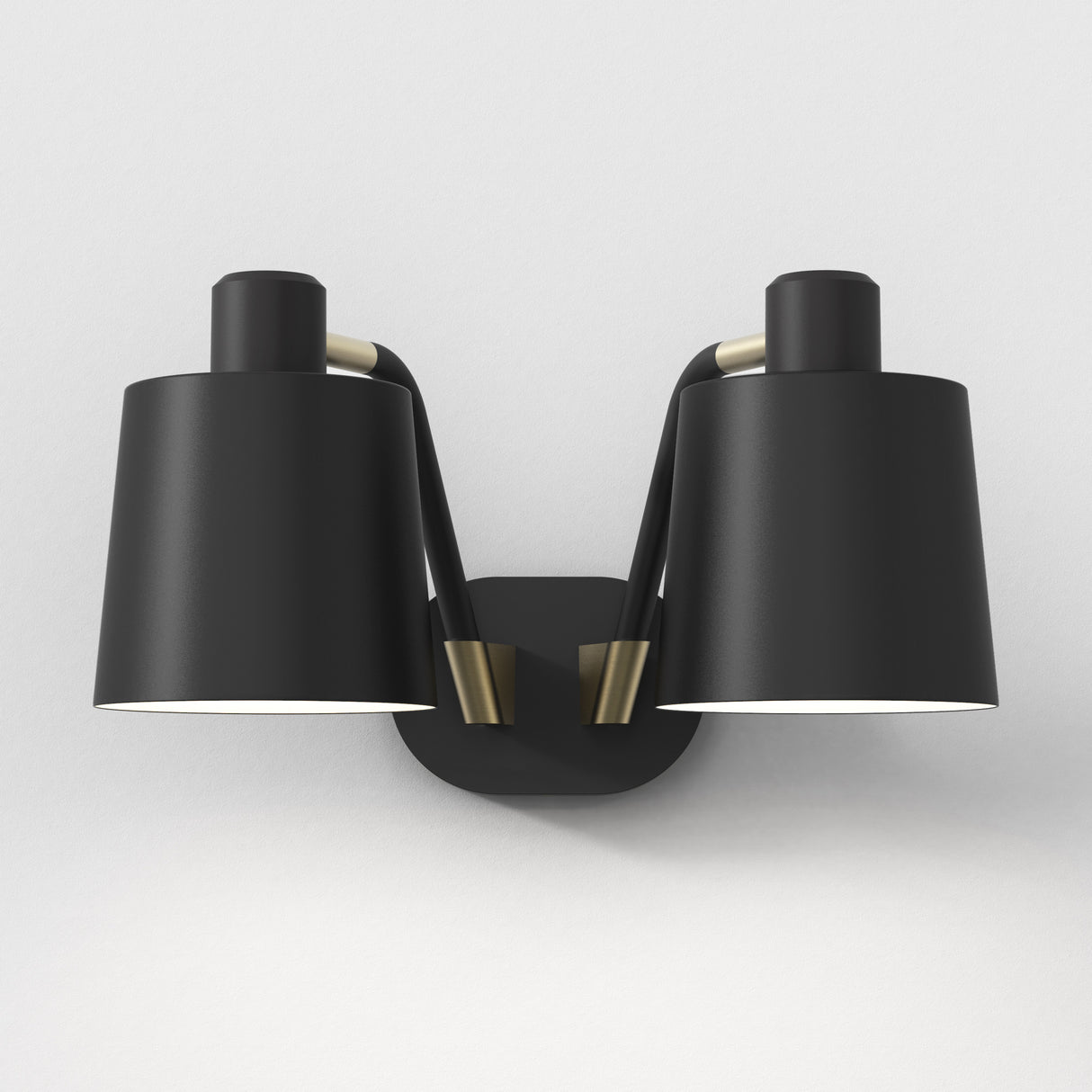 Astro Edward Twin Base Matt Black Interior Wall Light