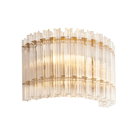 Amos Occitaine Brushed Aged Brass & Clear Glass Wall Light