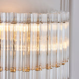 Amos Occitaine Brushed Aged Brass & Clear Glass Wall Light