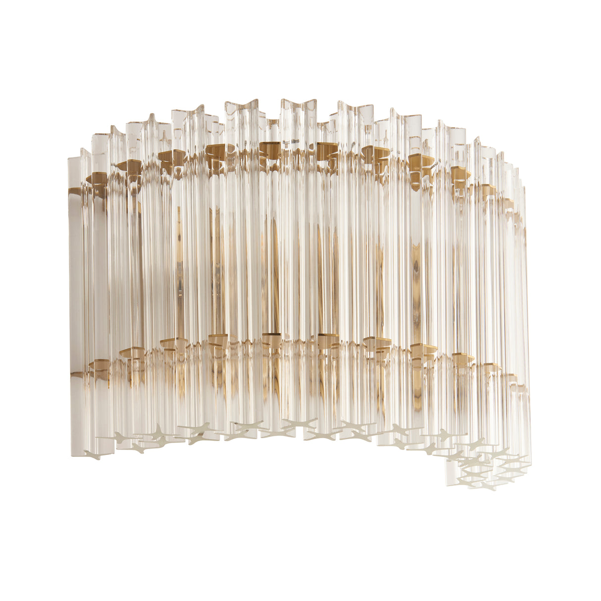Amos Occitaine Brushed Aged Brass & Clear Glass Wall Light