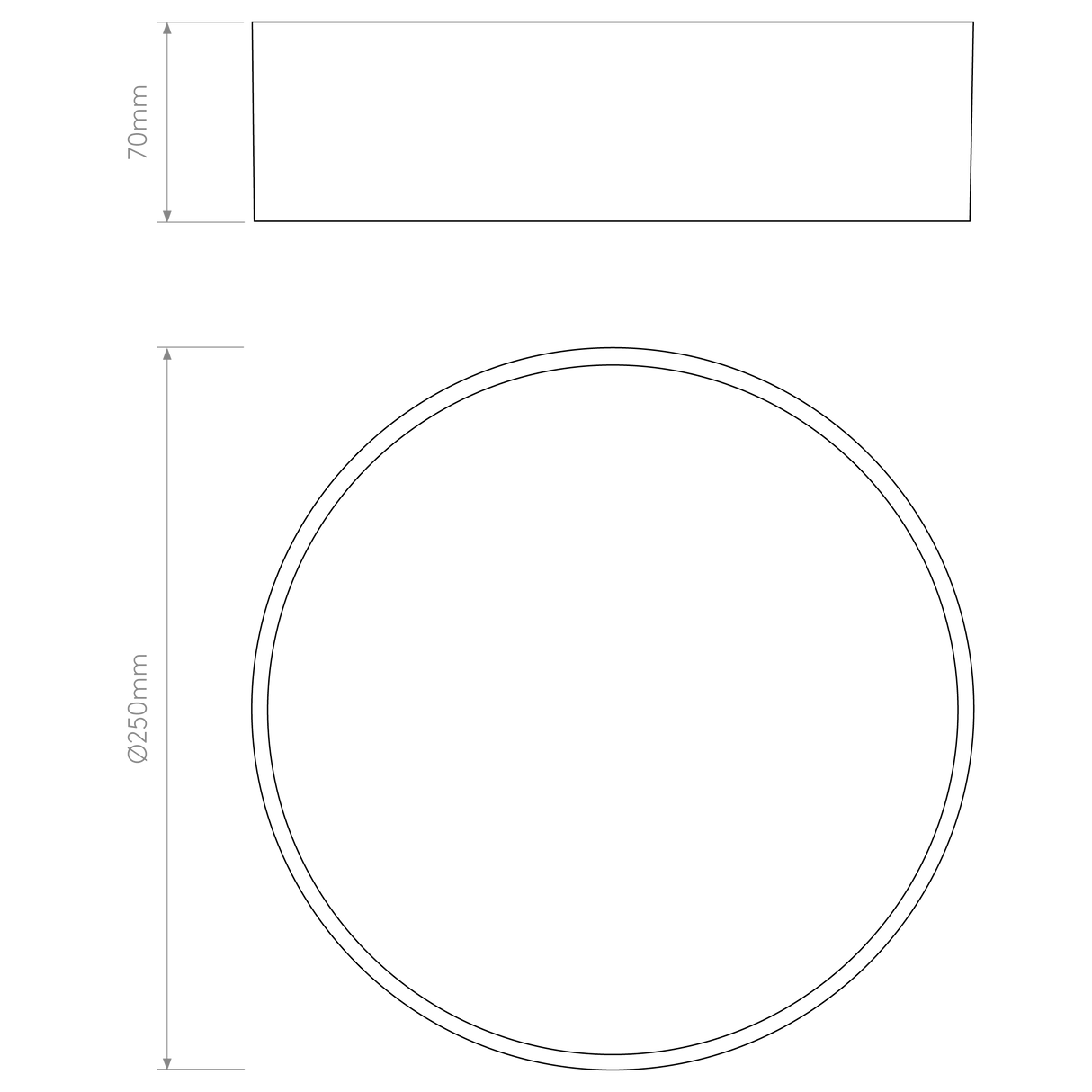 Astro Kea 250 Round Textured Black Outdoor Wall/Ceiling