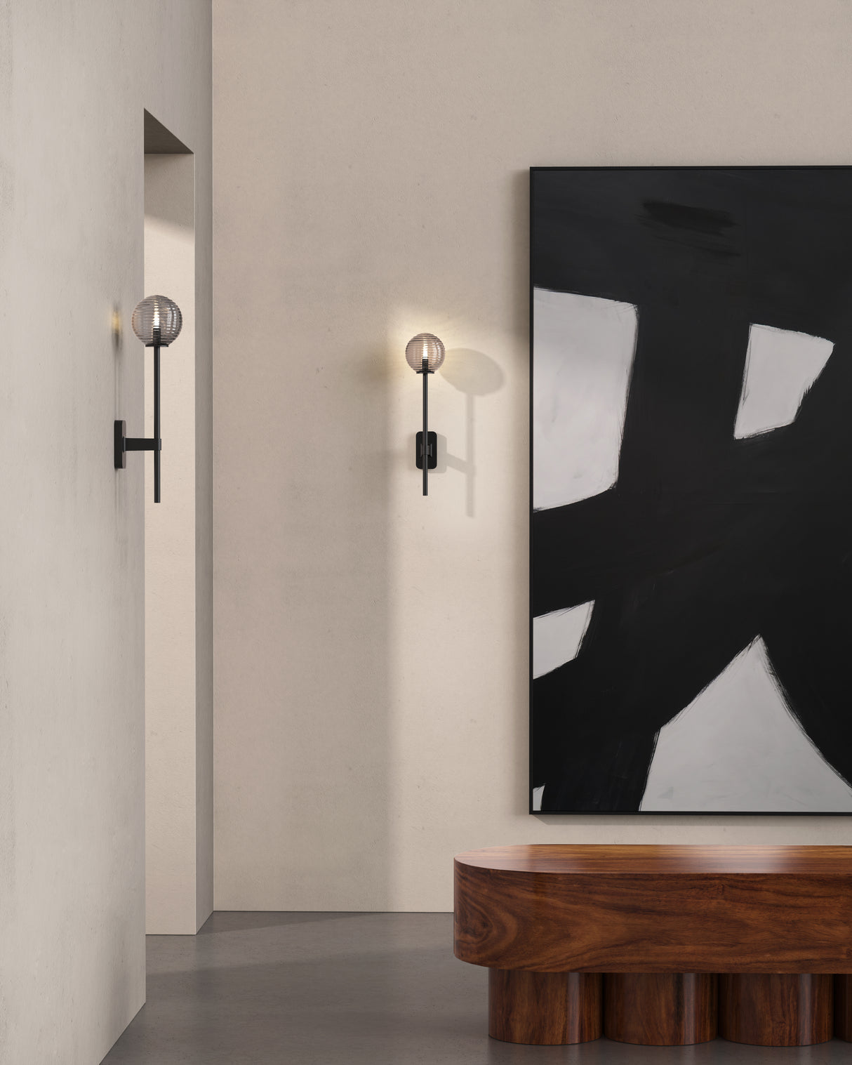 Astro Tacoma Single Grande Matt Black Bathroom Wall Light
