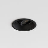 Astro Minima Slimline Round Adjustable Fire-Rated Matt Black Interior Downlight