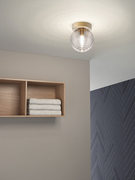 Astro Tacoma Ribbed Glass Clear Lampshade Shade