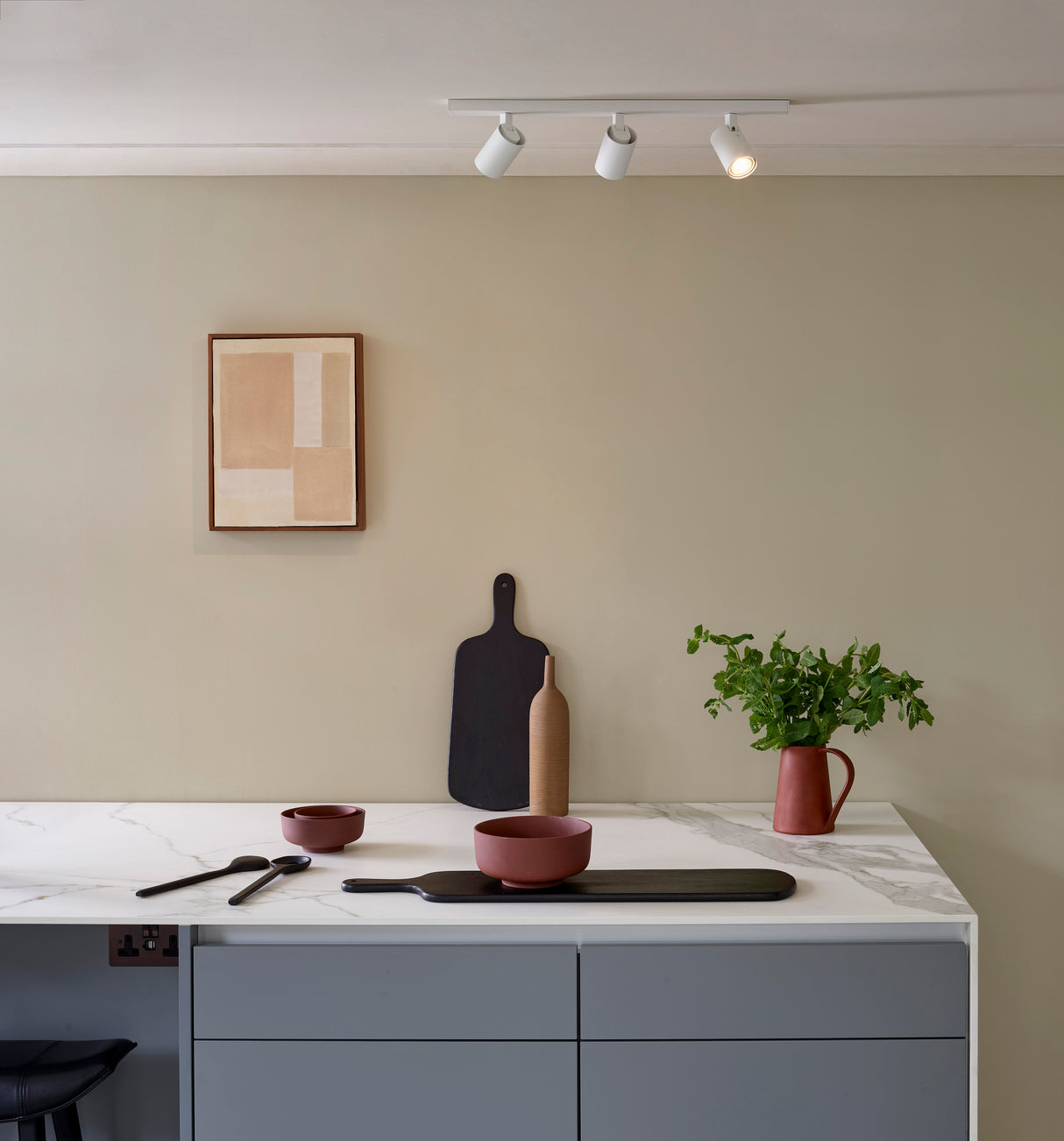 Astro Ascoli Triple Bar Textured White Interior Spotlight