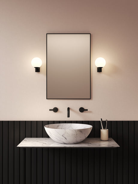 Astro Sagara Matt Black Bathroom Wall Light