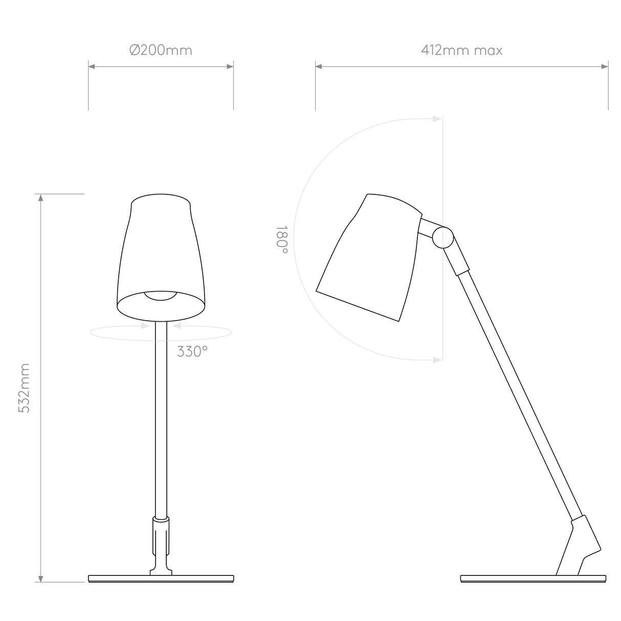 Astro Atelier Desk Matt Black Interior Table Light