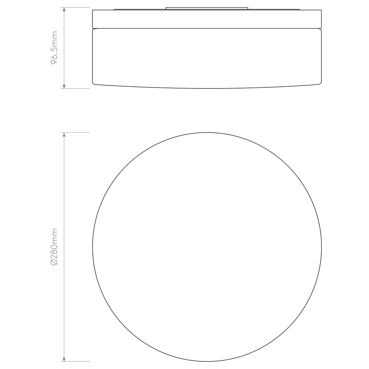 Astro Sabina 280 Polished Chrome Bathroom Ceiling Light