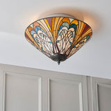 Tiffany Hector Medium 2lt Flush Ceiling Light