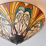 Tiffany Hector Medium 2lt Flush Ceiling Light