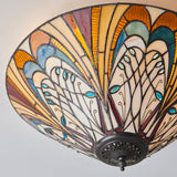 Tiffany Hector Medium 2lt Flush Ceiling Light