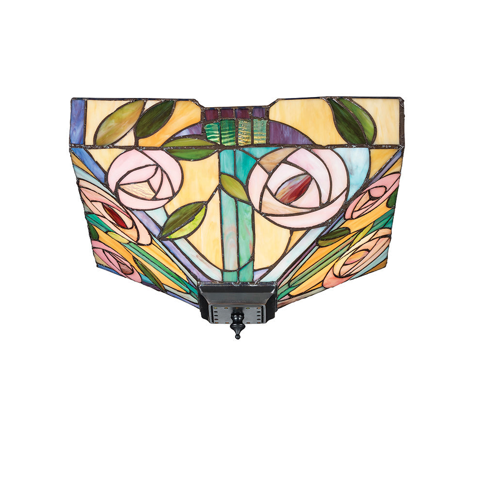 Tiffany Willow Medium 2lt Flush Ceiling Light