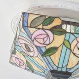 Tiffany Willow Medium 2lt Flush Ceiling Light