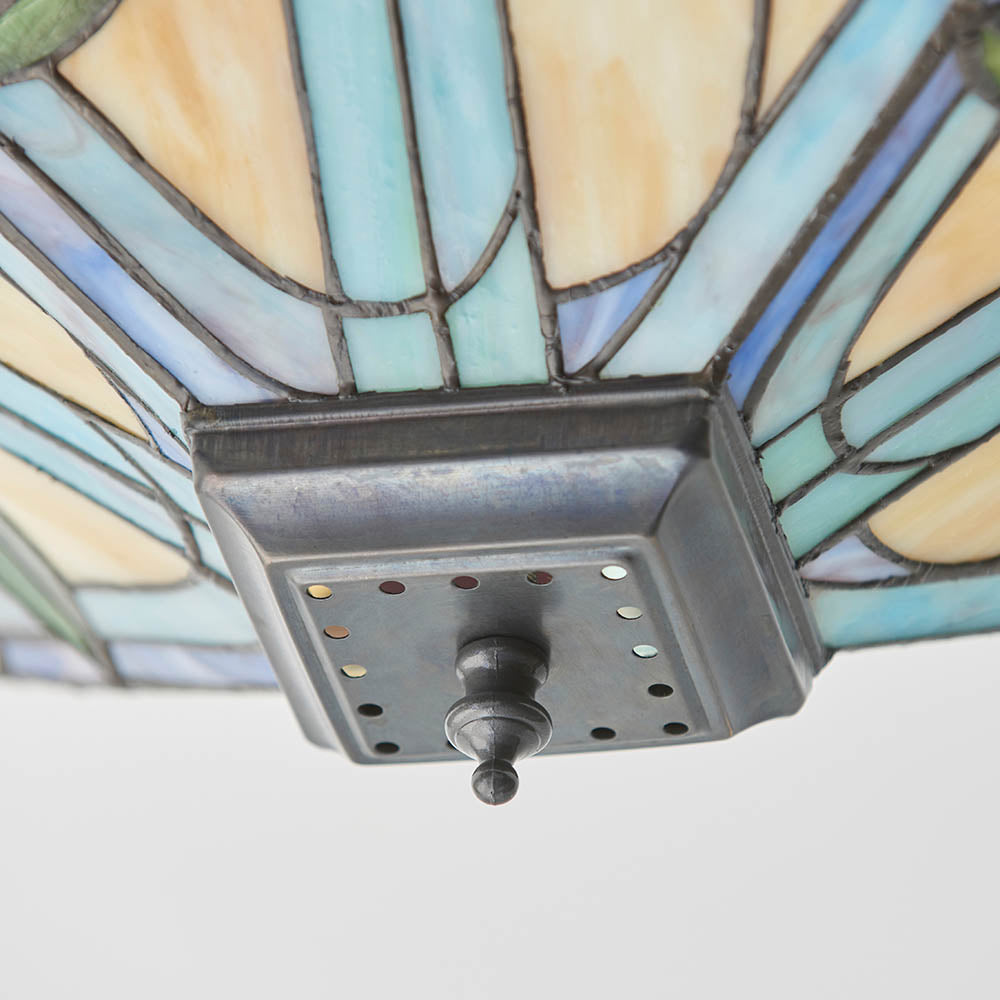 Tiffany Willow Medium 2lt Flush Ceiling Light