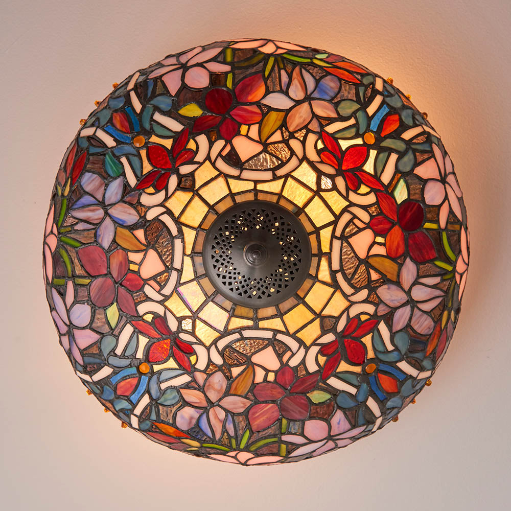 Tiffany Sullivan Medium 2lt Flush Ceiling Light
