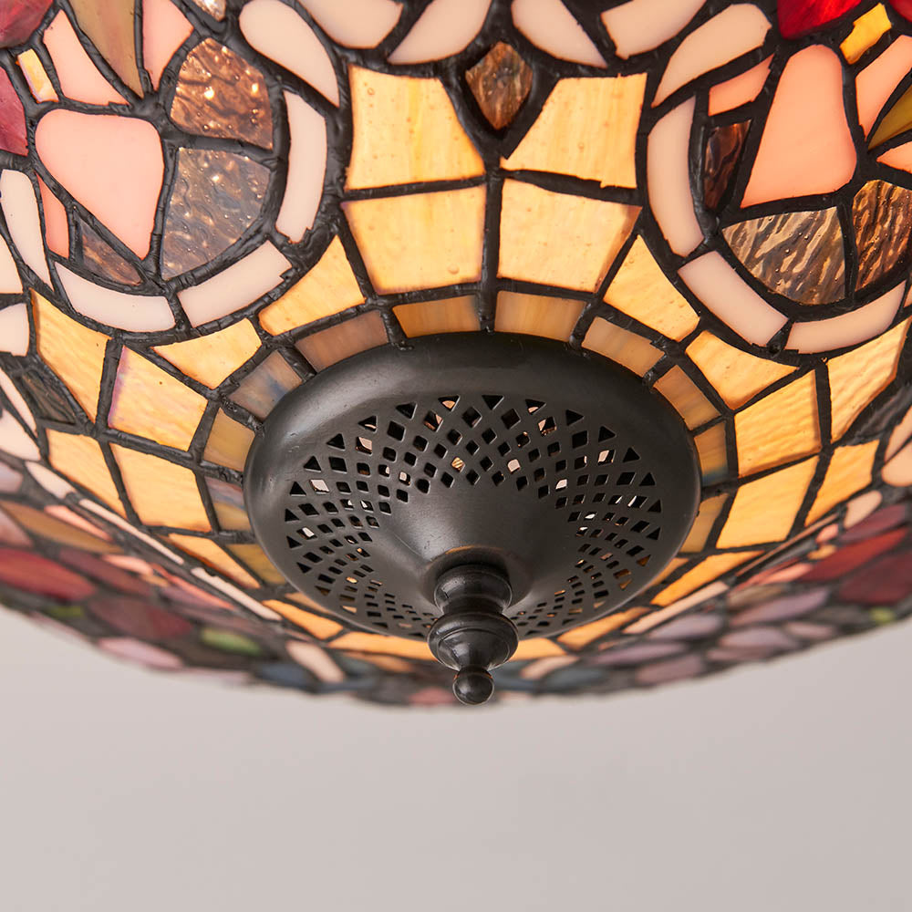 Tiffany Sullivan Medium 2lt Flush Ceiling Light