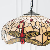 Tiffany Dragonfly Beige Medium 3lt Pendant
