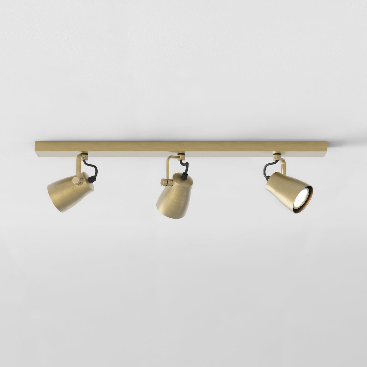 Astro Juno Triple Bar Matt Brushed Brass Interior Spotlight
