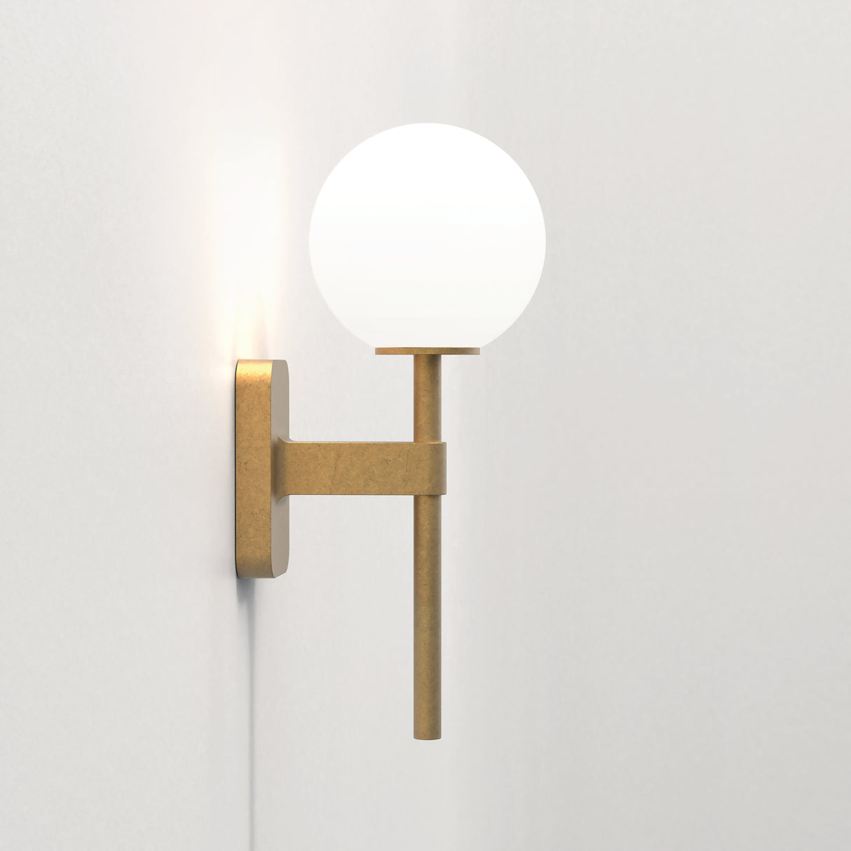 Astro Tacoma Single Antique Brass Bathroom Wall Light