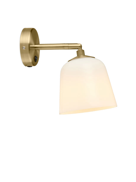 Halo Design Room 49 Wall Light Opal / Antique Brass