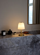 Halo Design Room 49 Portable Table Lamp Opal  / Antique Brass
