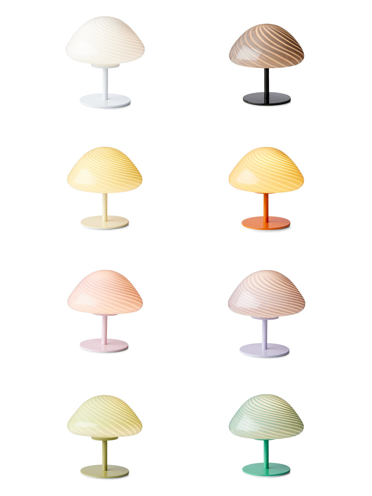 Halo Design Candy Mini Mush Table Lamp Grey Glass