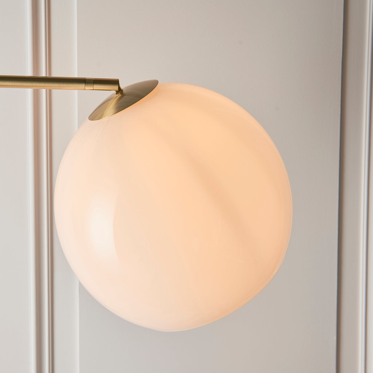 Endon Otto Floor Lamp White/Grey Marble from Amos Lighting + Home