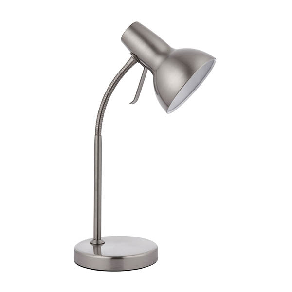Endon Amalfi Task Table Lamp with USB Satin Nickel