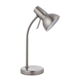 Endon Amalfi Task Table Lamp with USB Satin Nickel