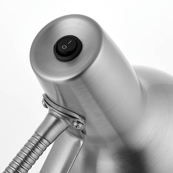 Endon Amalfi Task Table Lamp with USB Satin Nickel