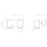 Astro Bayville Twin Spot Textured Black Outdoor Spotlight