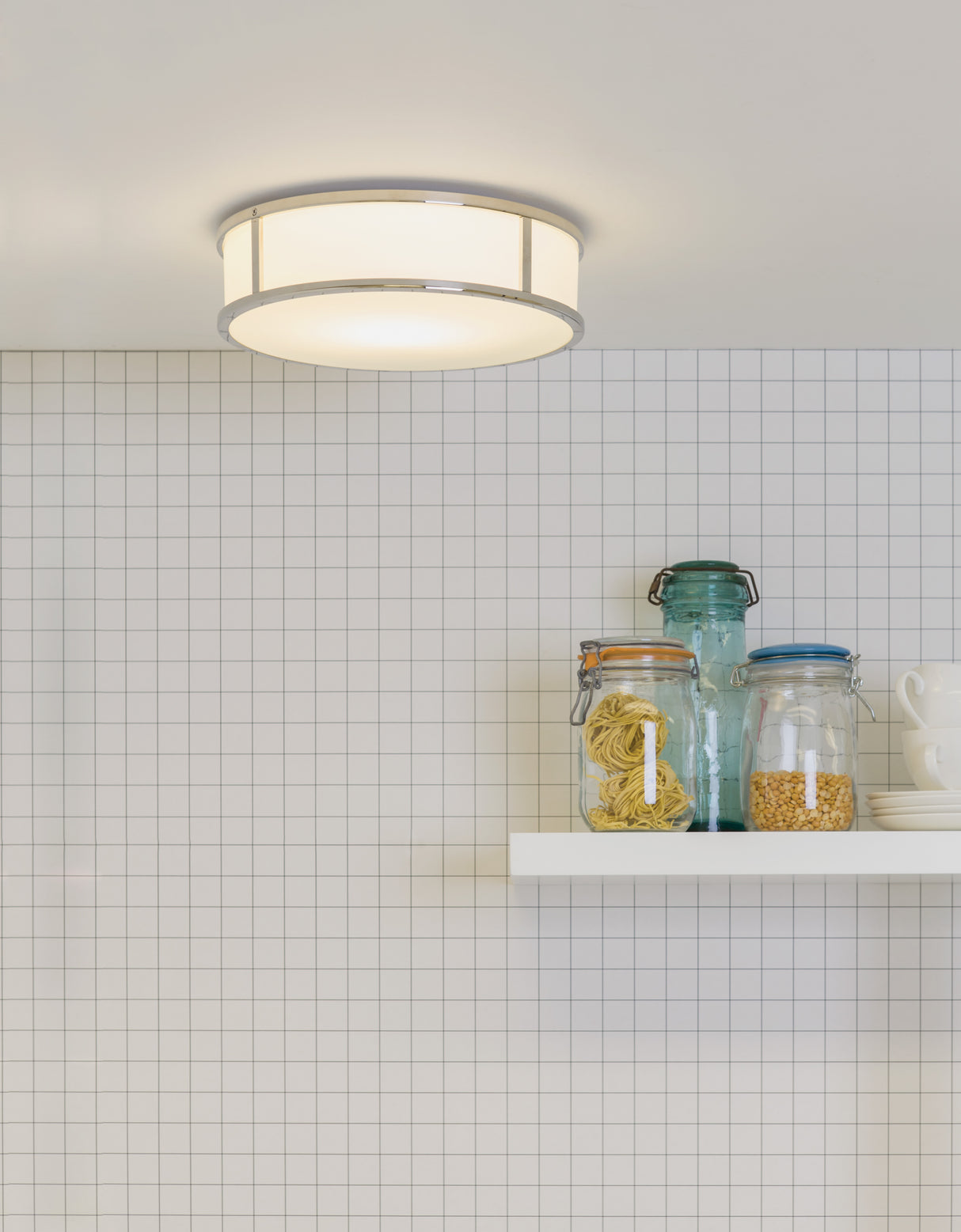 Astro Mashiko Round 300 Polished Chrome Bathroom Ceiling Light