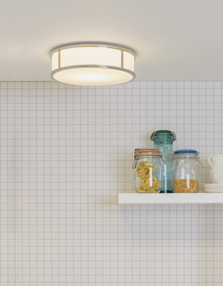 Astro Mashiko Round 300 Polished Chrome Bathroom Ceiling Light