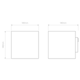 Astro Pienza 140 Plaster Interior Wall Light