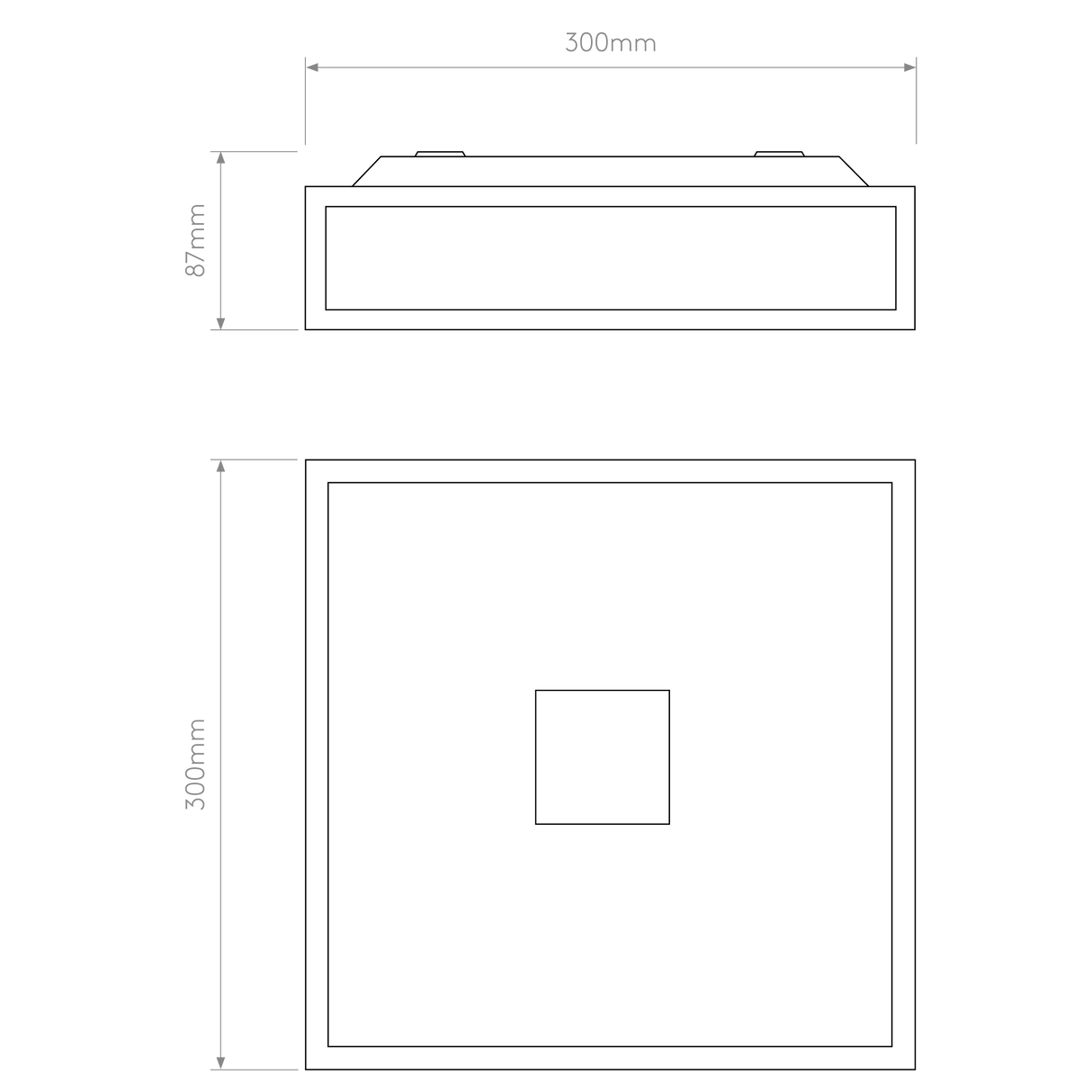 Astro Mashiko 300 Square Bronze Bathroom Ceiling Light