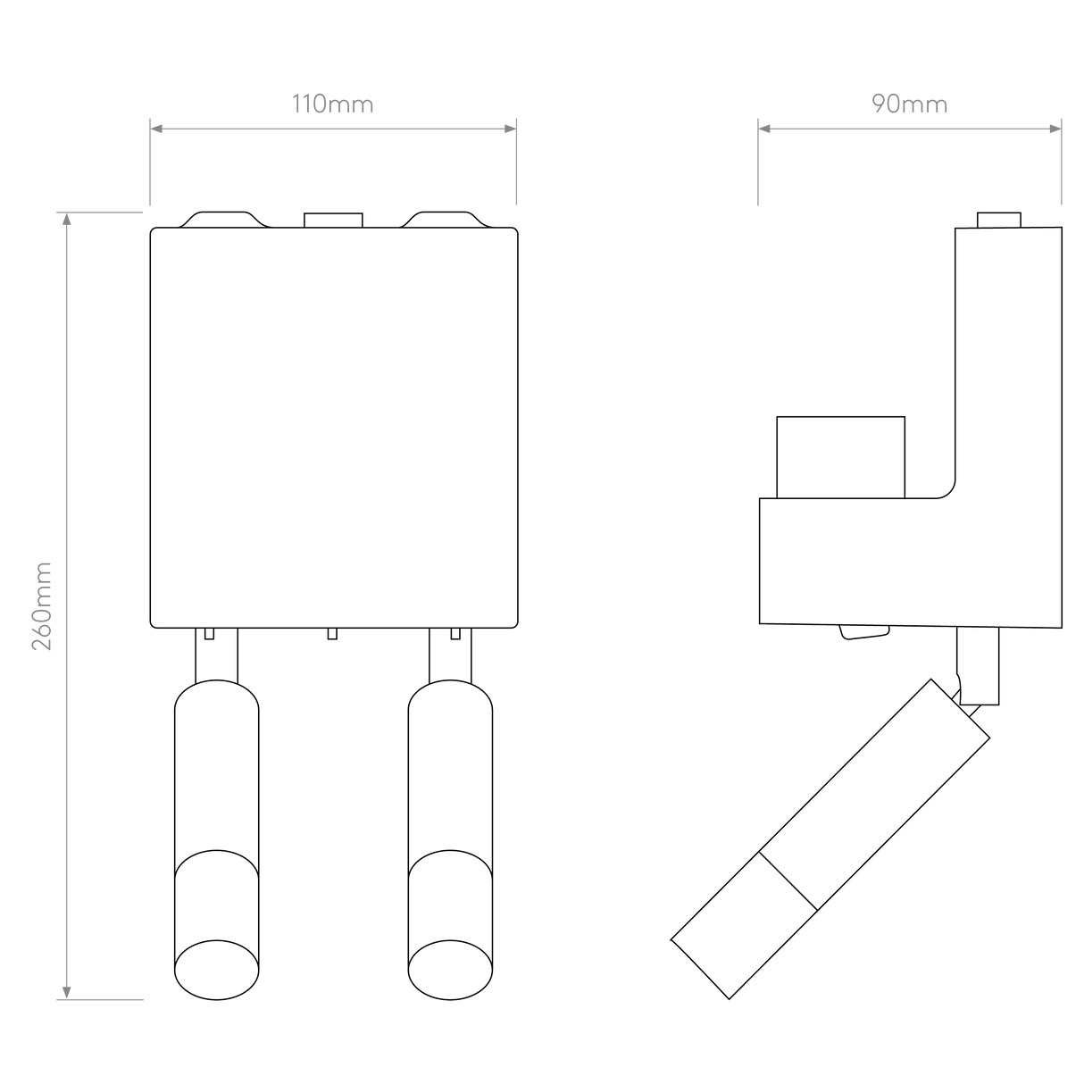 Astro Venn Reader Twin Bronze Interior Combination Reader Base